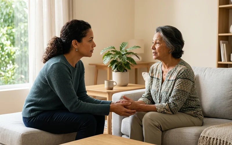 Conversa em família sobre mudanças percebidas na memória